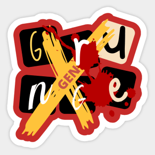 GRUNGE 80S  ROCK POP  MUSIC STYLE Sticker